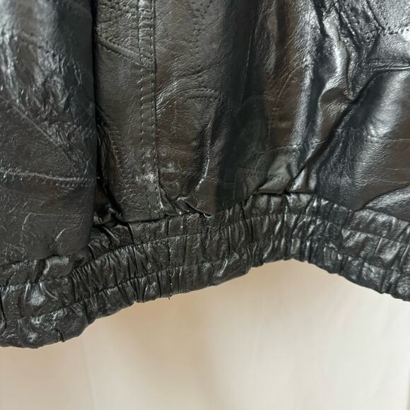 Leather Soul Biker Jacket, Size M, Moto, Biker, Pockets, Gold Zipper, Vintage - Picture 6 of 11